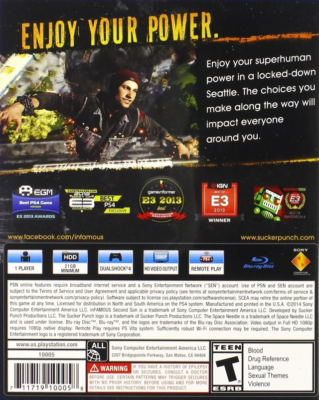 Infamous: Second Son - PS4