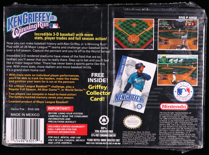 Ken Griffey Jr's Winning Run SNES 6.5 B+ - NEBRASKA COLLECTION