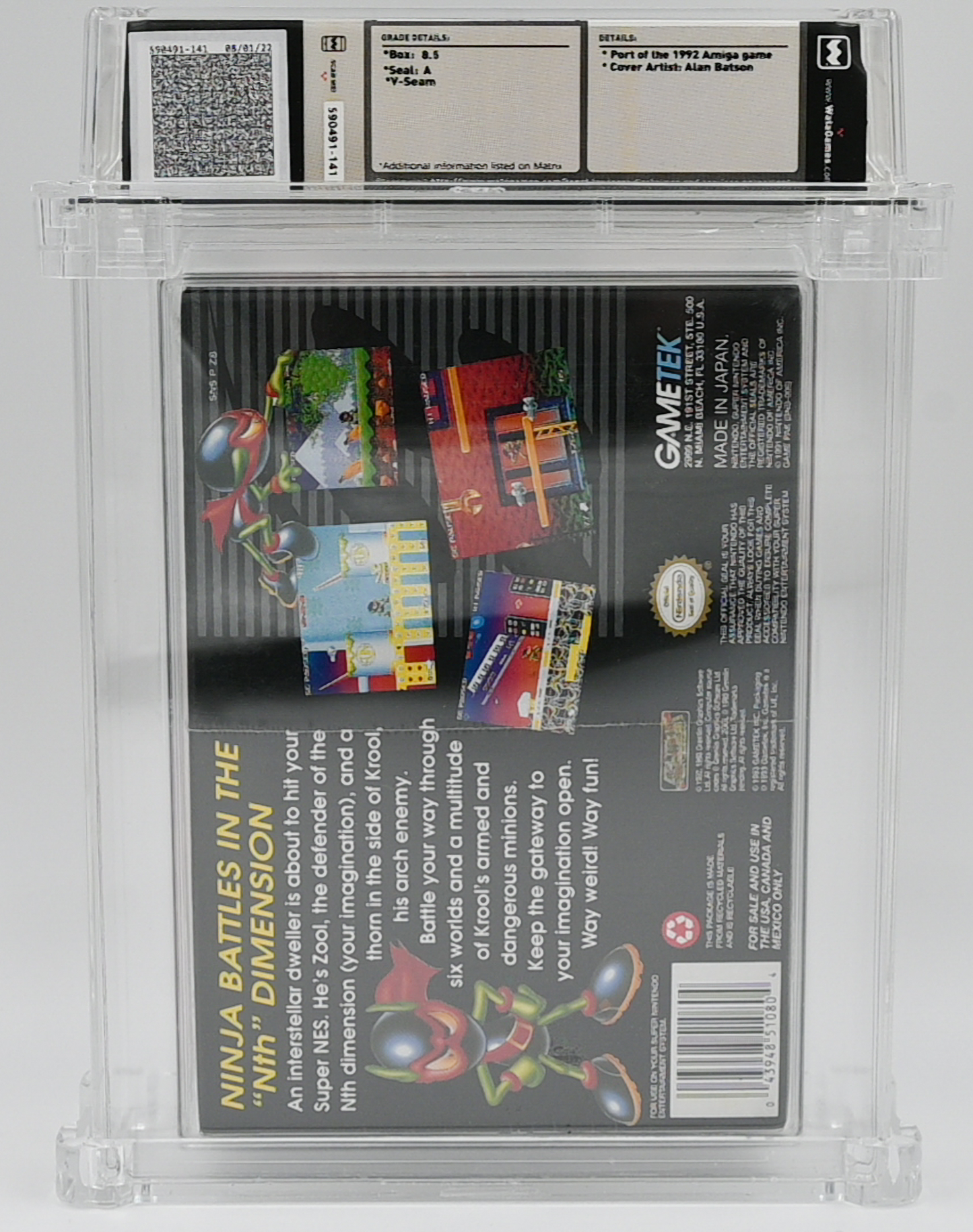 Zool SNES 8.5 A - NEBRASKA COLLECTION