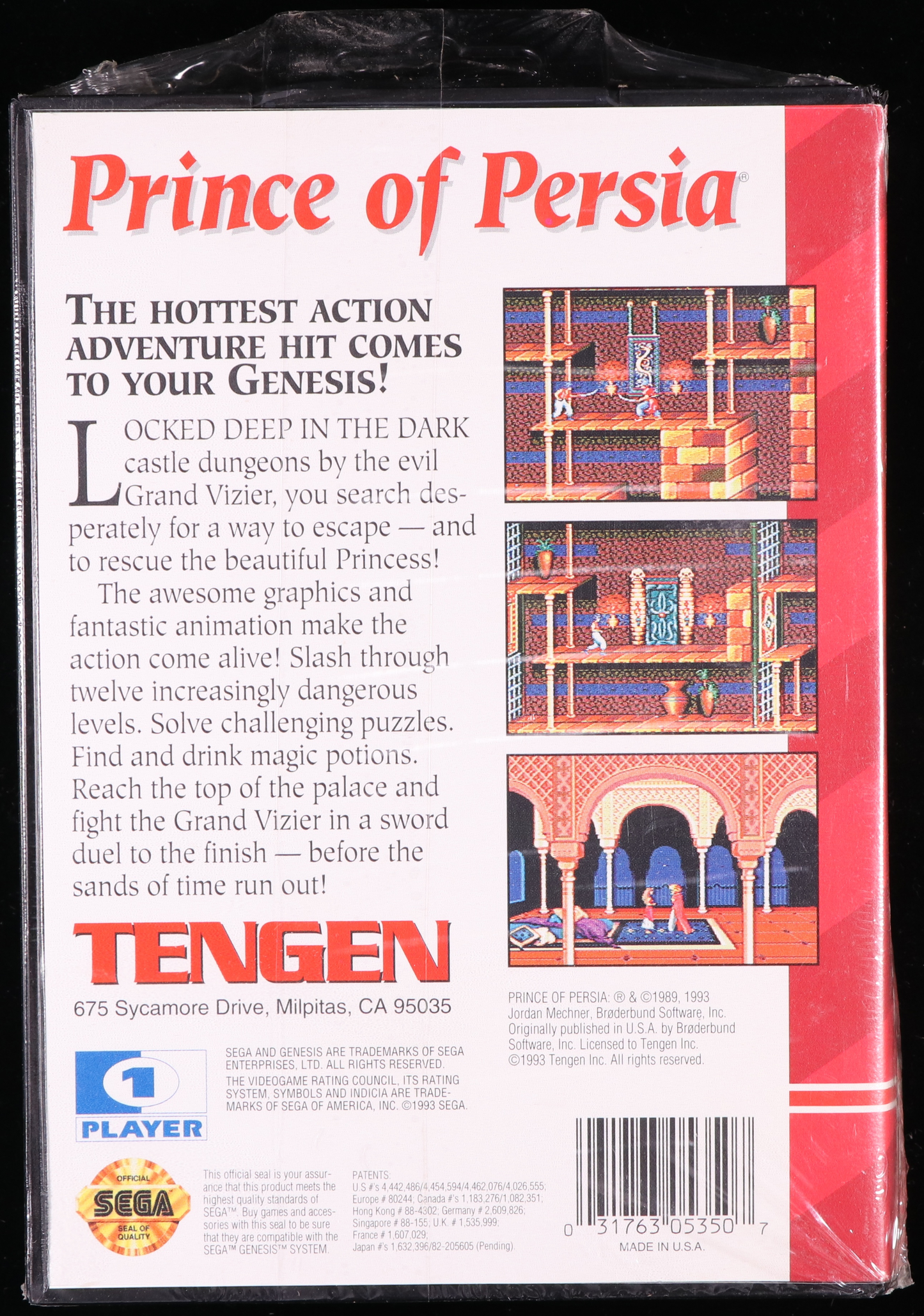 Prince of Persia SEGA GENESIS 6.0 A - NEBRASKA COLLECTION
