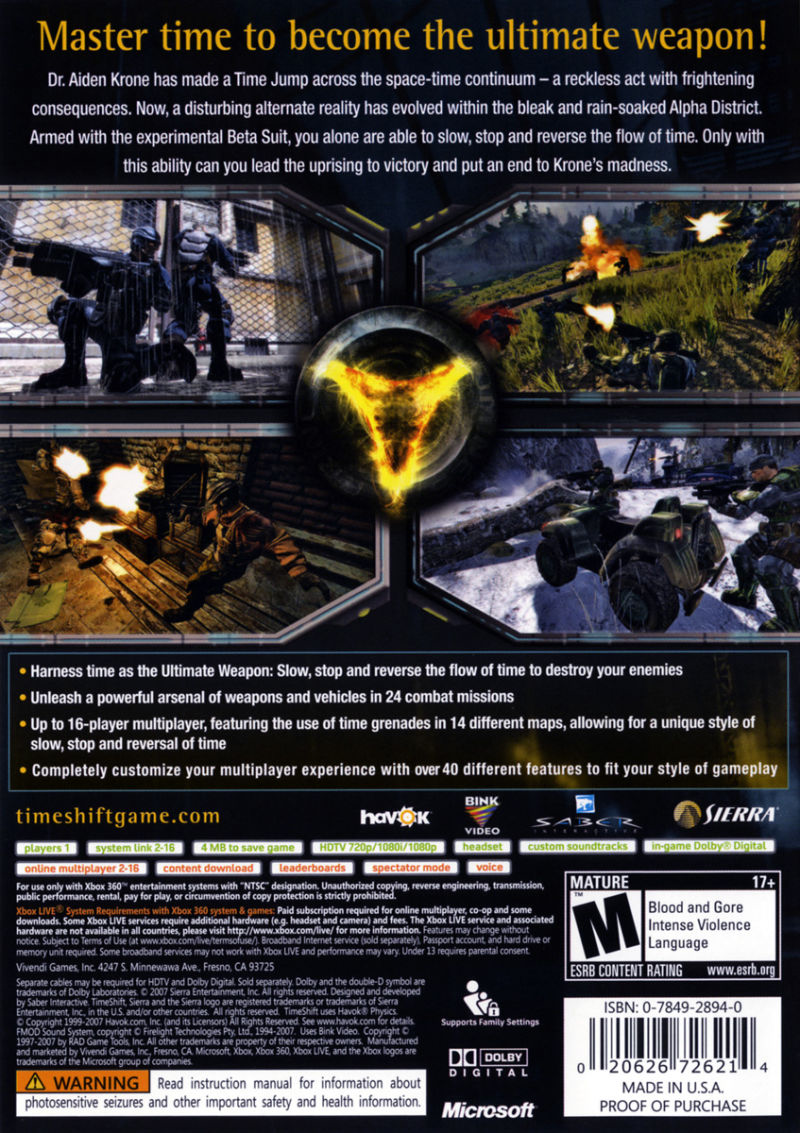 Timeshift - Xbox 360