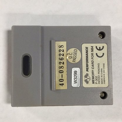 Memory Card N64 Performance Memory Red/Grey - N64