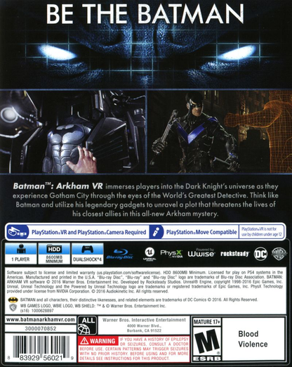 Batman Arkham VR - PS4