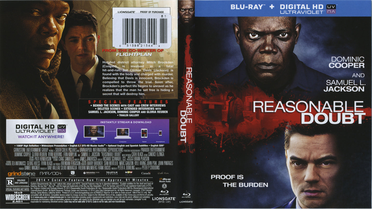Reasonable Doubt - Blu-ray Suspense/Thriller 2014 R