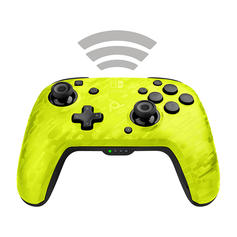PDP Faceoff Wireless Deluxe Controller Yellow Camo - Switch
