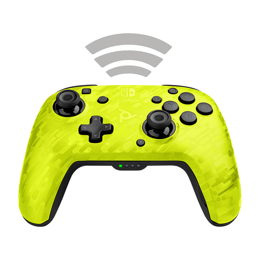 PDP Faceoff Wireless Deluxe Controller Yellow Camo - Switch