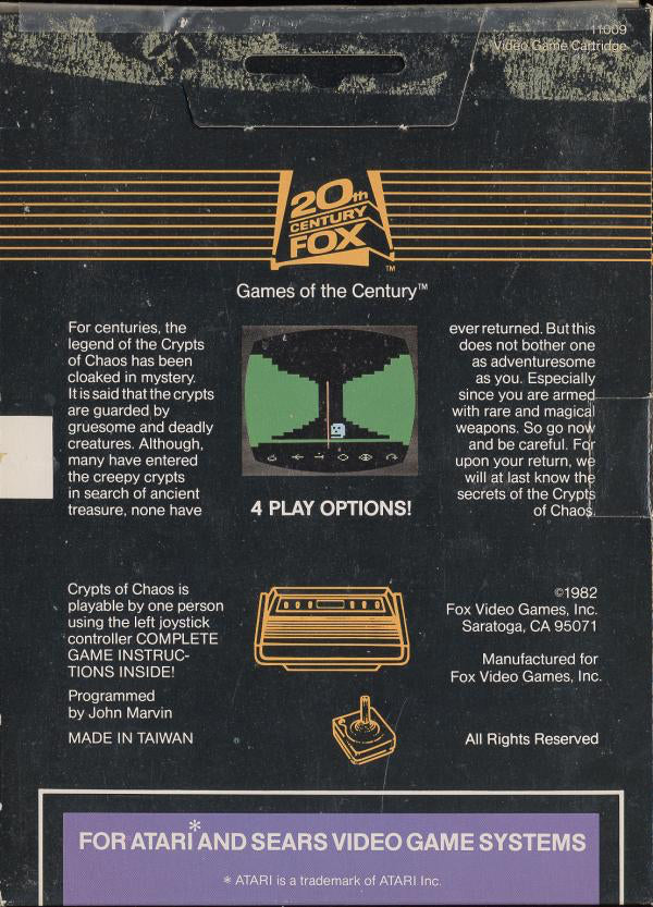 Crypts of Chaos - Atari 2600