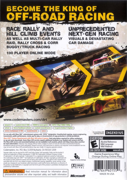 Dirt - Xbox 360