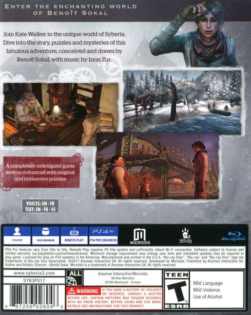 Syberia 3 - PS4