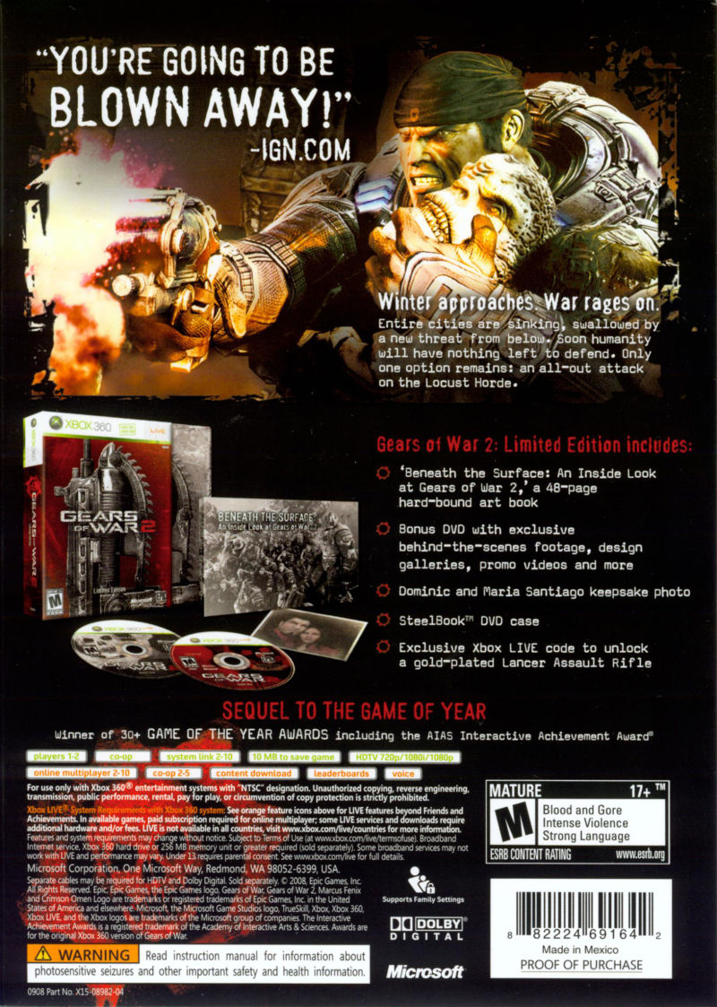 Gears of War 2 - Limited Edition - Xbox 360