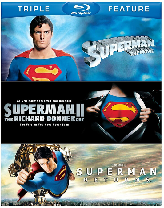 Superman: The Movie (Warner Brothers/ Blu-ray) / Superman II (The Richard Donner Cut/ Blu-ray) / Superman Returns - Blu-ray Action/Adventure VAR PG-13