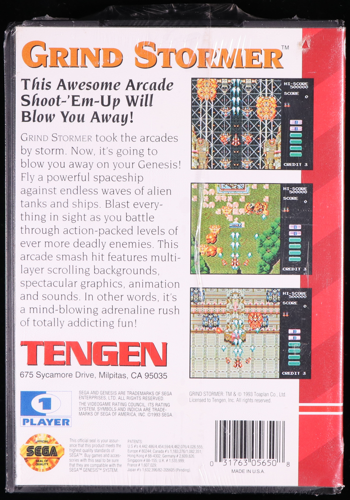 Grind Stormer SEGA GENESIS 6.0 A - NEBRASKA COLLECTION