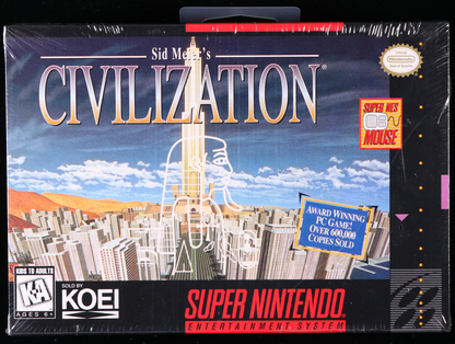 Sid Meier's Civilization SNES 9.2 A+ - NEBRASKA COLLECTION