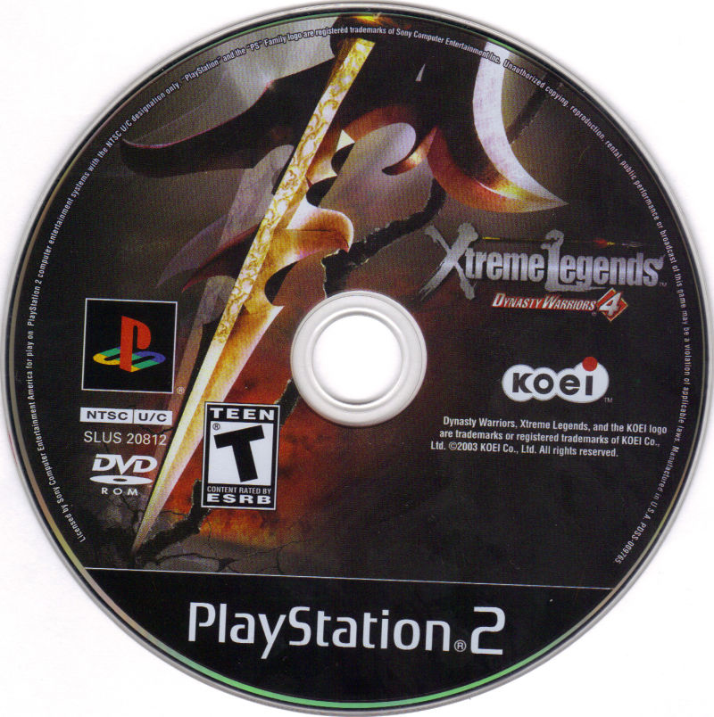 Dynasty Warriors 4 Xtreme Legends - PS2