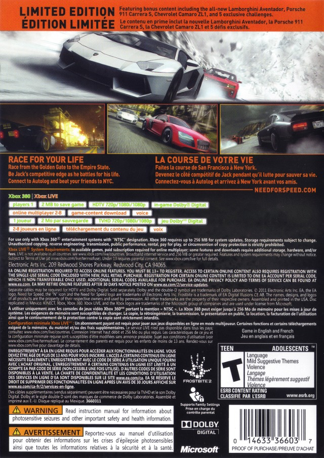 Need for Speed: The Run - Limited Edition - Xbox 360