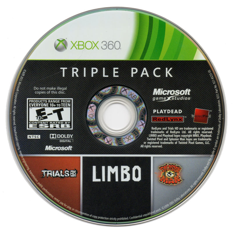 Limbo, Trials HD, and Splosion Man - Xbox 360