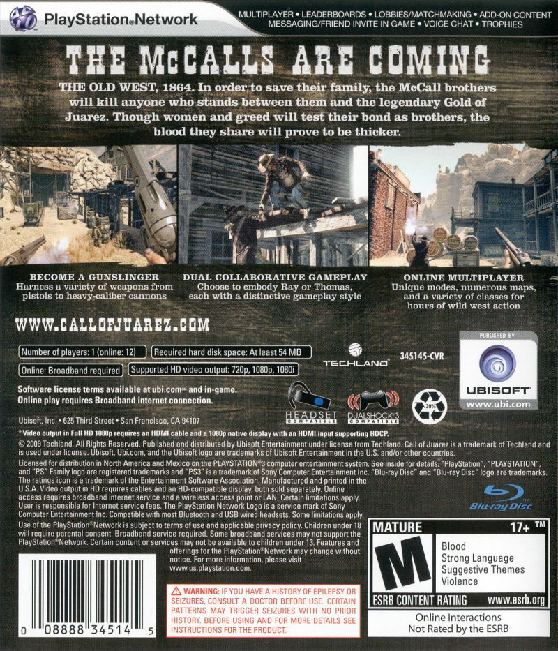 Call of Juarez: Bound in Blood - PS3