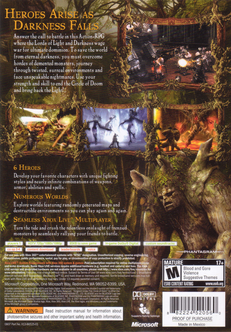 Kingdom Under Fire: Circle of Doom - Xbox 360