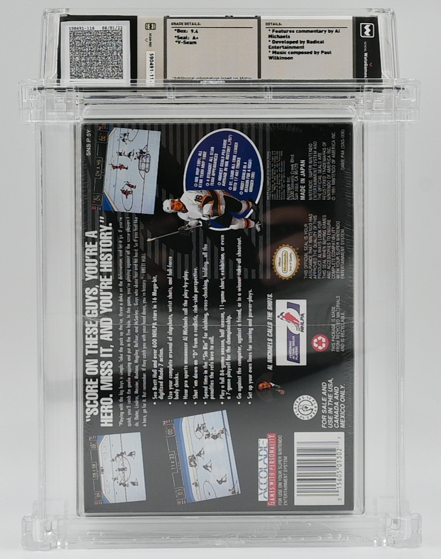 Brett Hull Hockey SNES 9.4 A+ - NEBRASKA COLLECTION