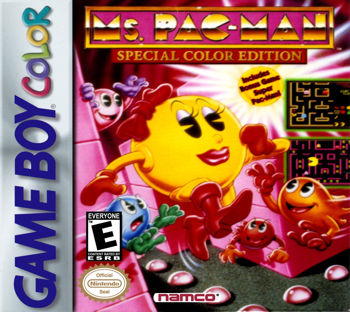 Microsoft Pac Man Ms. Pac Man Special Color Edition Used GBC Games For Sale – Dial Up Games