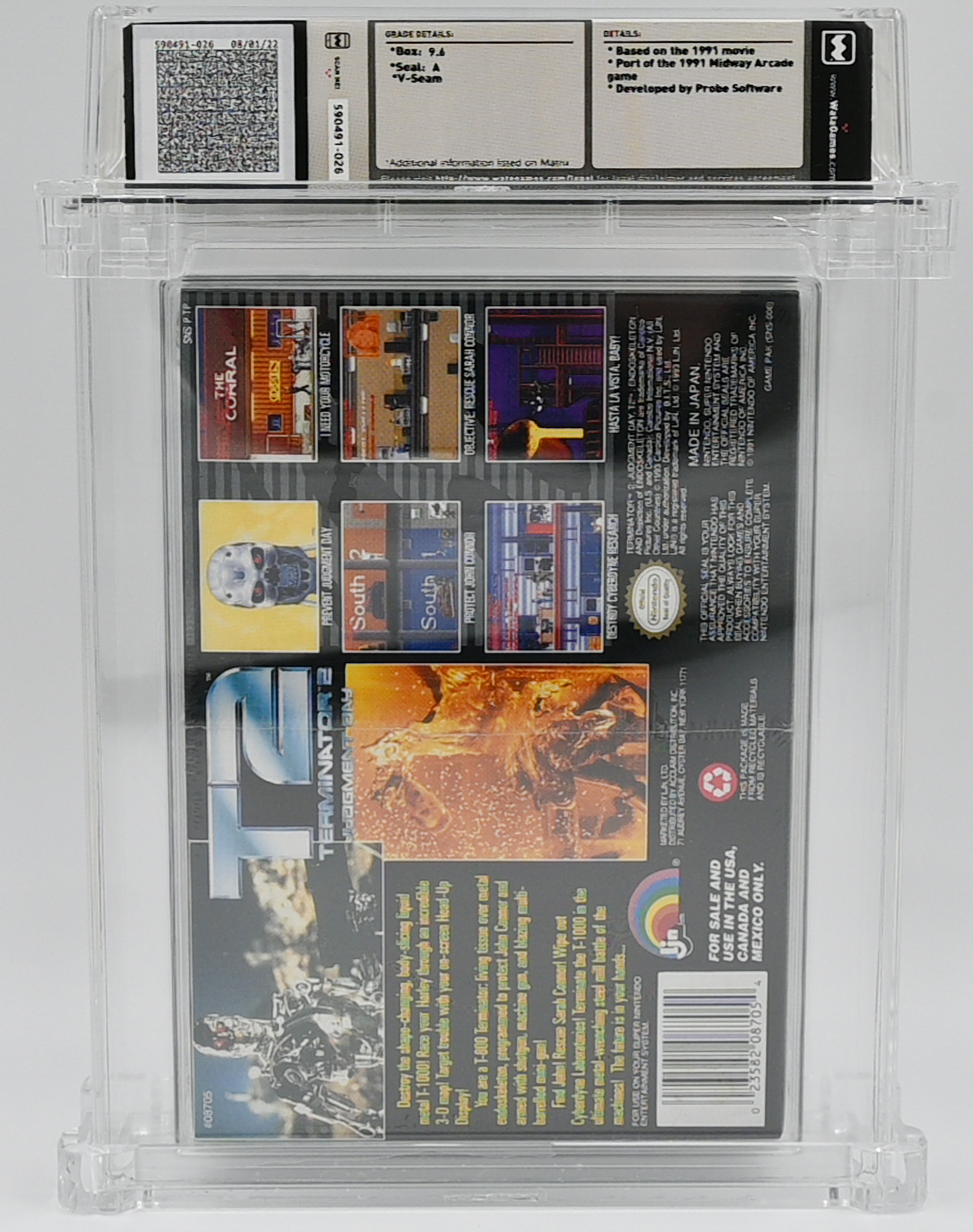 T2 Terminator 2 Judgement Day SNES 9.6 A - NEBRASKA COLLECTION