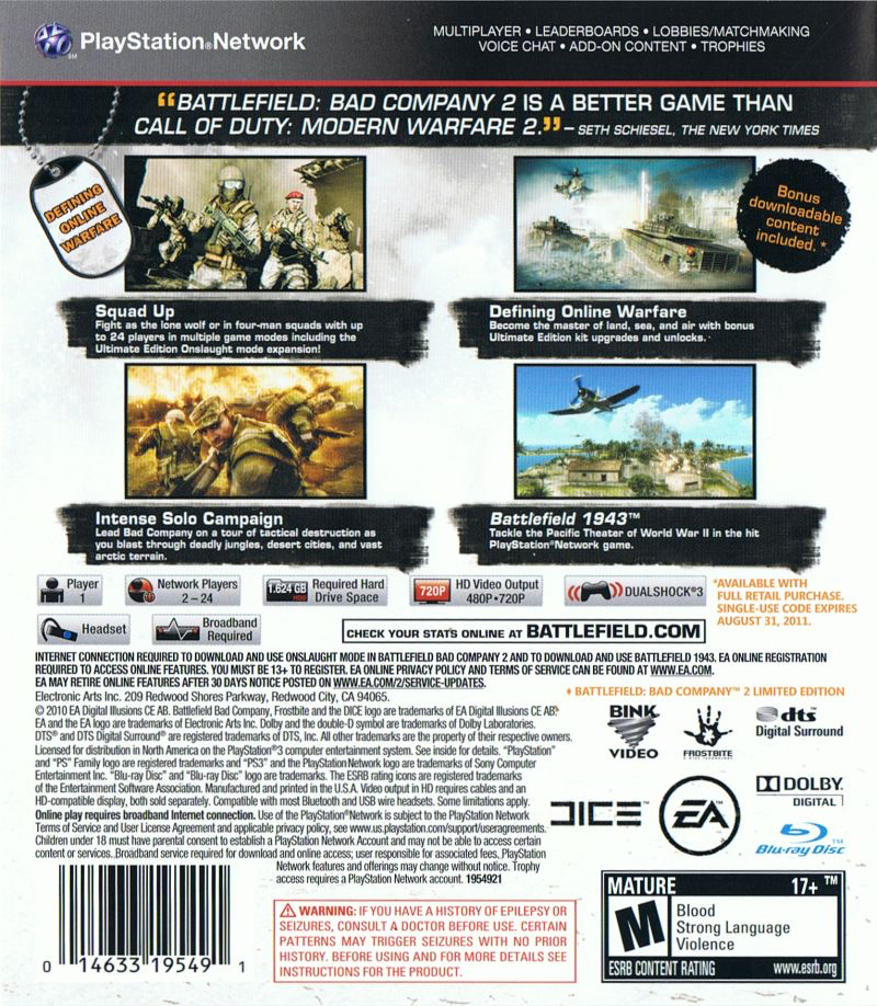 Battlefield: Bad Company 2 - Ultimate Edition - PS3