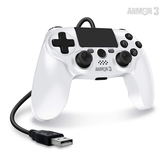Wired Armor 3 PS4 Controller White - PS4