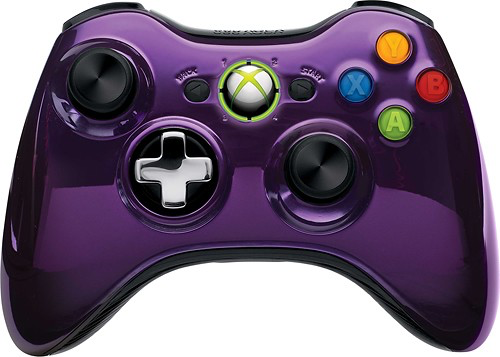 Wireless Official Controller | Purple Chrome - Xbox 360