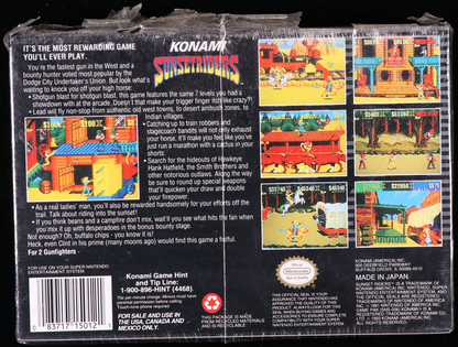 Sunset Riders SNES 6.5 C - NEBRASKA COLLECTION