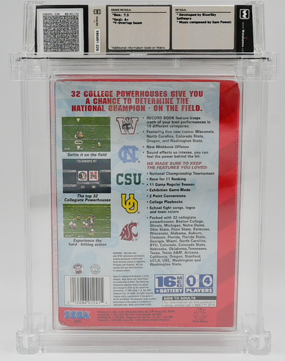 College Football's National Championship II SEGA GENESIS 7.5 A+ - NEBRASKA COLLECTION