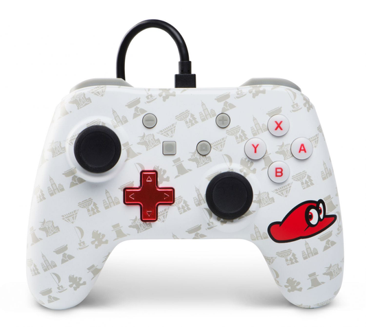 Power A Faceoff Wired Pro Controller Mario Odyssey - Switch