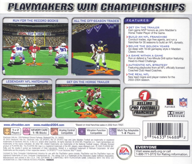 Madden 2004 - PS1
