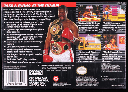 Riddick Bowe Boxing SNES 9.4 A+ - NEBRASKA COLLECTION