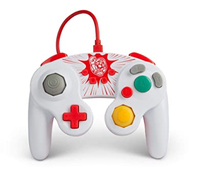 Power A Wired Gamecube Style Controller Mario Red & White - Switch
