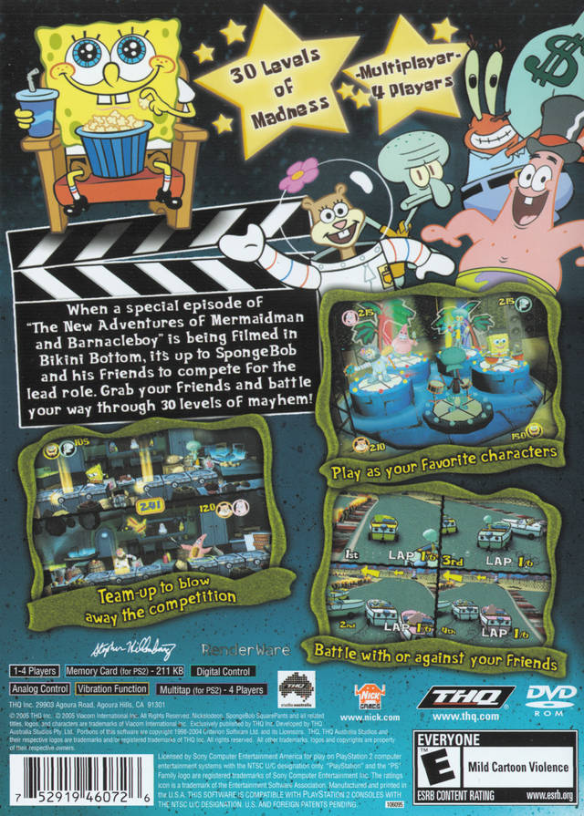 Spongebob Squarepants: Lights, Camera, Pants! - Greatest Hits - PS2