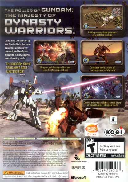 Dynasty Warriors: Gundam - Xbox 360