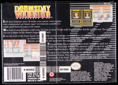 Doomsday Warrior SNES 8.5 A - NEBRASKA COLLECTION