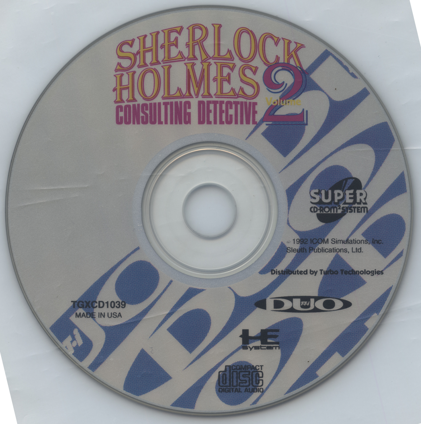 Sherlock Holmes: Consulting Detective Volume II - NEC Turbo Duo