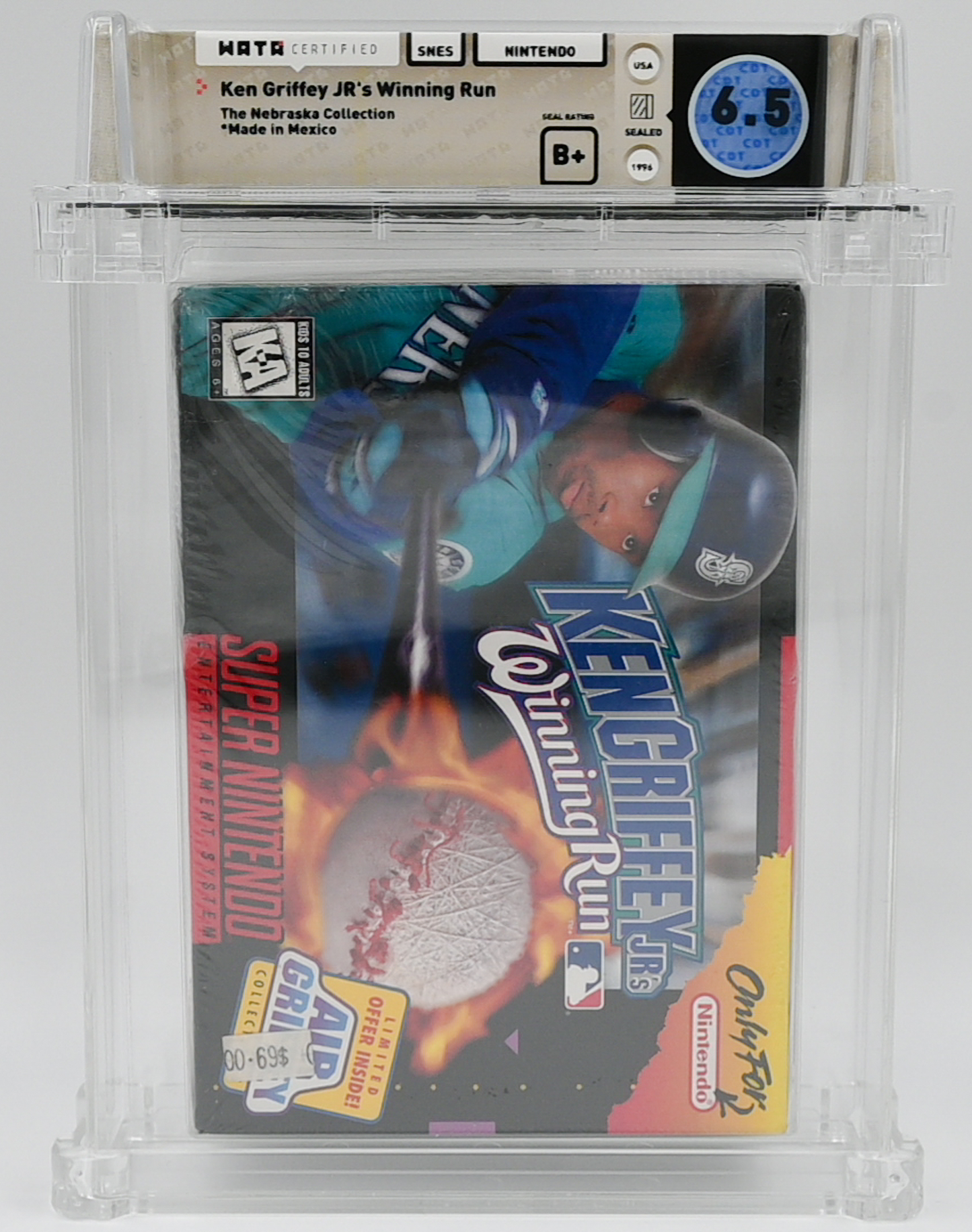 Ken Griffey Jr's Winning Run SNES 6.5 B+ - NEBRASKA COLLECTION