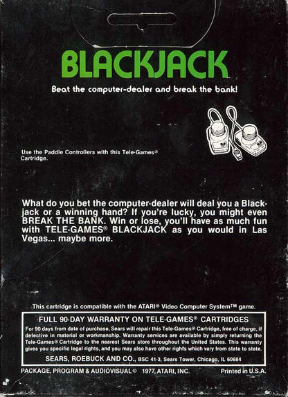 Blackjack (Picture Tele-Games) - Atari 2600