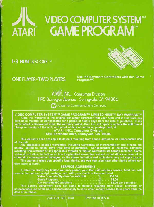 Game of Concentration, A - Atari 2600