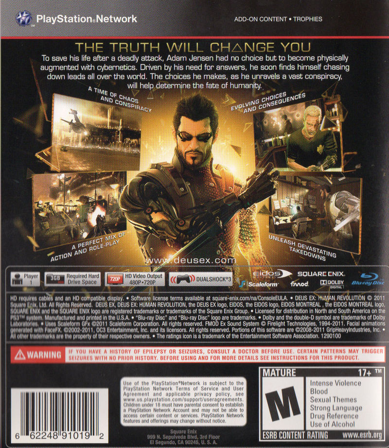 Deus Ex: Human Revolution - PS3