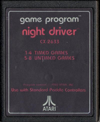 Night Driver (Text Label) - Atari 2600