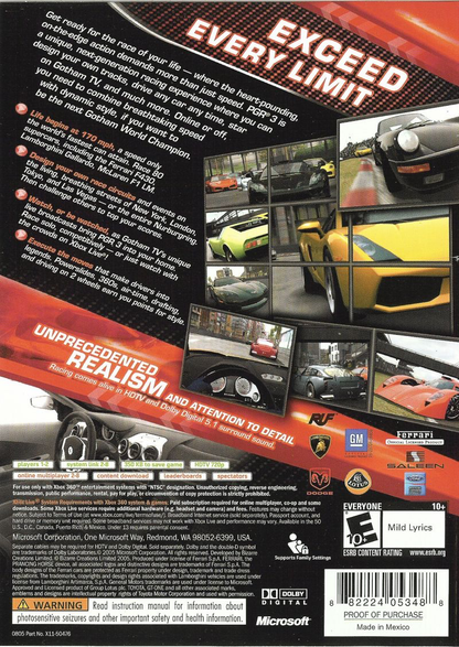 PGR: Project Gotham Racing 3 - Xbox 360