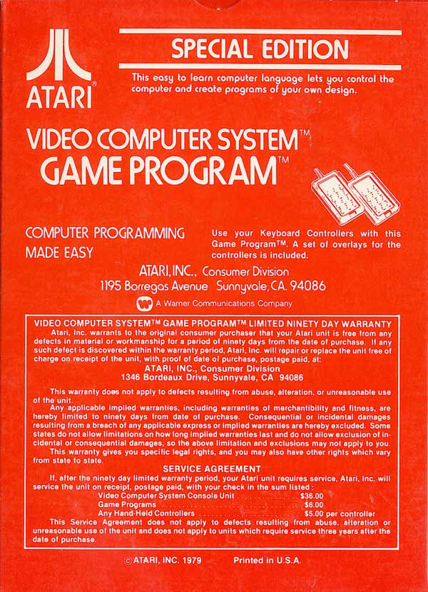 BASIC Programming (Text Label) - Atari 2600