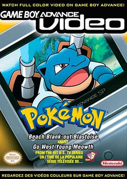 Video Pokemon Beach Blank-out Blastoise and Go West Young Meowth - GBA