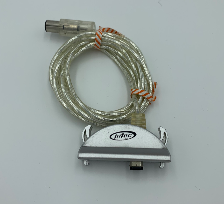 Gameboy Advance Link Cable Intec Printed Label Clear Sliver - Gamecube