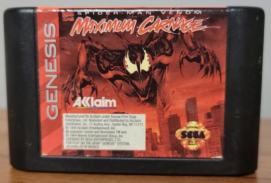 Spiderman: Maximum Carnage (Black Cartridge) - Genesis