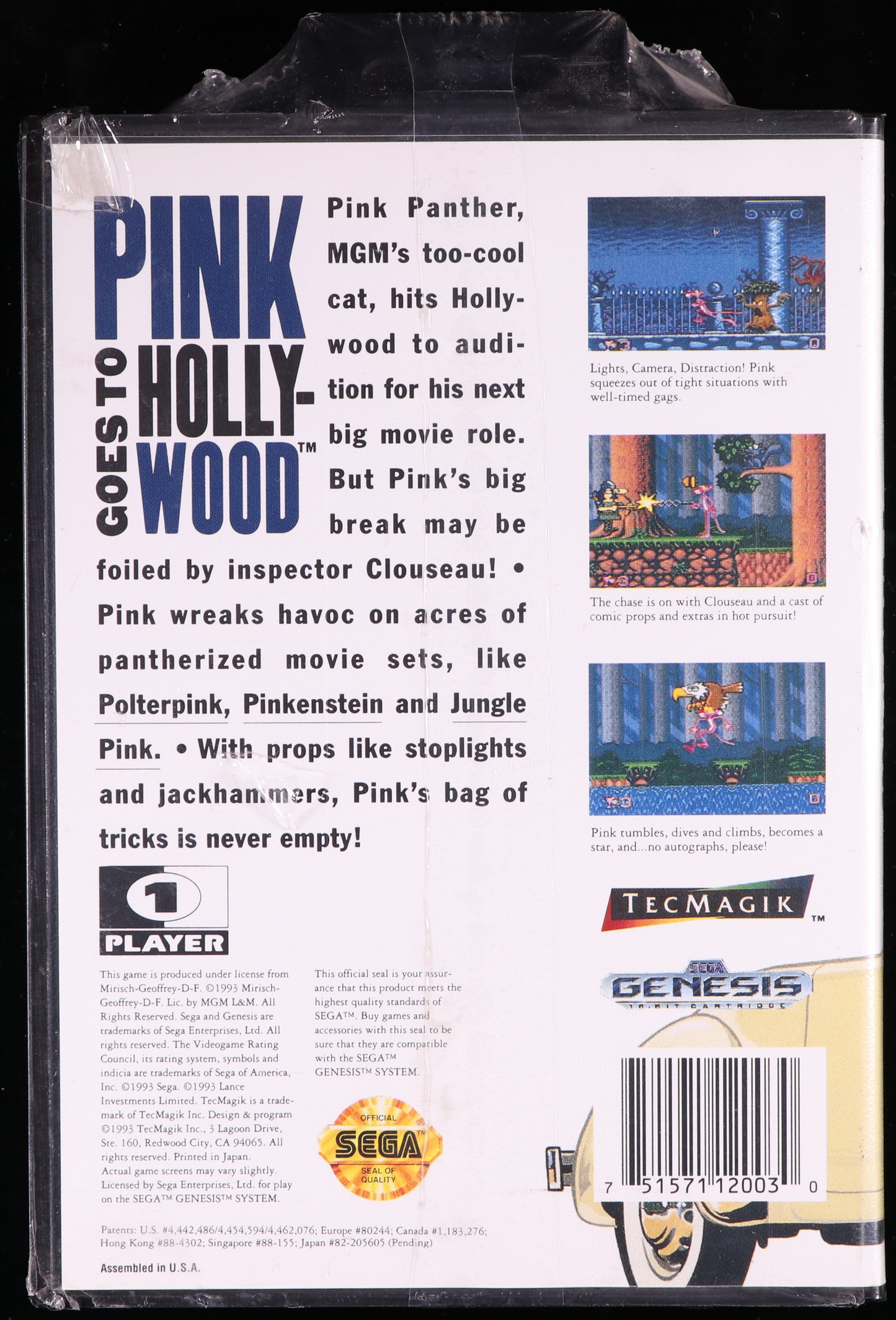Pink Goes To Hollywood SEGA GENESIS 9.6 A - NEBRASKA COLLECTION