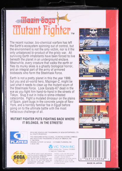 Mazin Saga: Mutant Fighter SEGA GENESIS 9.8 A+ - NEBRASKA COLLECTION